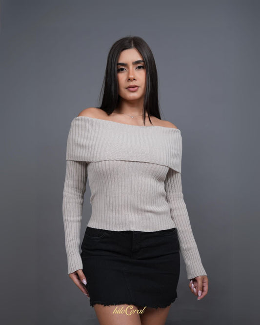 Chompa knit Off Shoulders