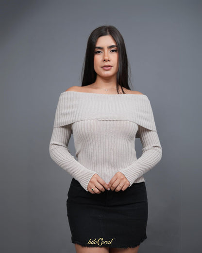 Chompa knit Off Shoulders